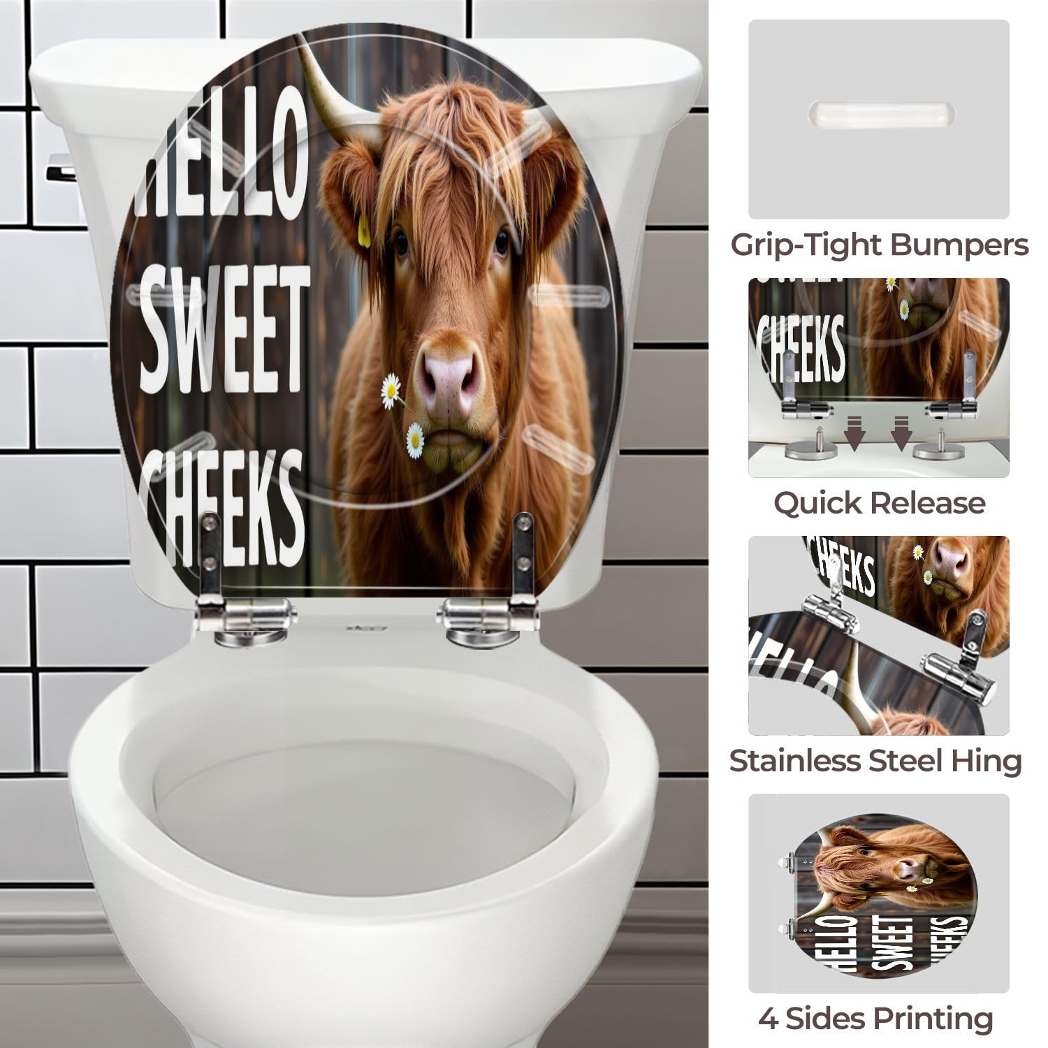 Sedile WC rotondo in resina per bagno