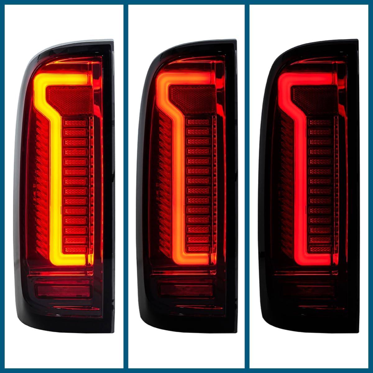 LED Tail Lights Pair Compatible with 2015-2022 Chevy Chevrolet Colorado GMC Canyon Base/WT/LT/Z71 Pickup Truck Taillights Brake Lamps Running Lights Turn Signals Back Lights Reverse Lights