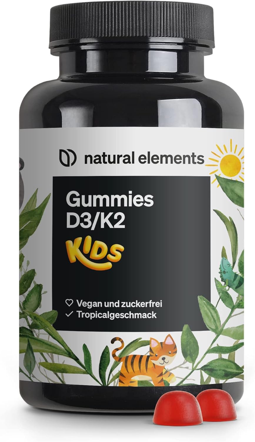 Vitamin D3 K2 Gummies KIDS 120 fruchtige Gummies vegan, zuckerfrei