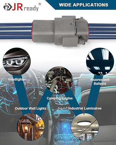 Vista 29 de JRready Deutsch - Juego de conectores DTM de 2 4 pines, ST6330-204, impermeables, con contactos sólidos de tamaño 20