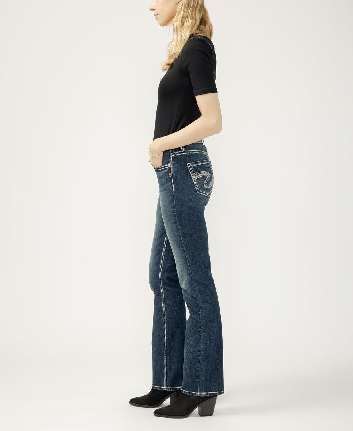 Silver Jeans Co. Women's Suki Mid Rise Slim Bootcut Jeans