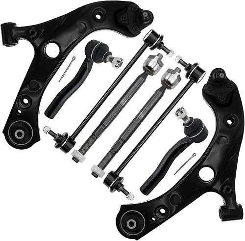 Miniatura 302 de Detroit Axle - Kit de brazos de control de extremo delantero RWD para Dodge Ram 03-06 2500 3500, 2 brazos de control superior con rótula 2 varillas
