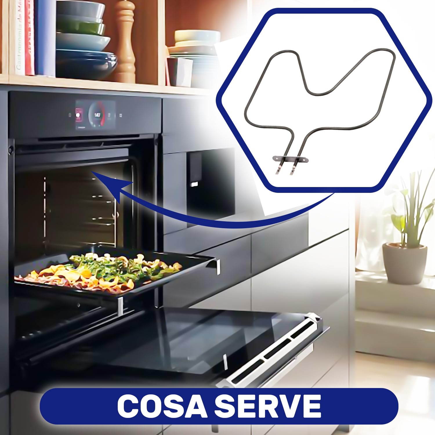 Circolare Elemento Riscaldante a Resistenza Forno 230V 2000W con Codice Originale 3970128058 397012805/8 3970128017 397012801/7 per AEG per Electrolux per Zanussi - MONTERAL