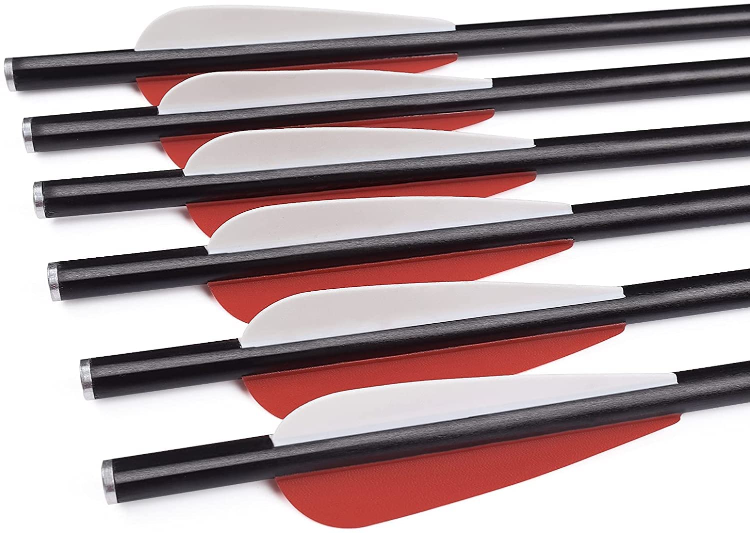 Arbalète boulons flèches Fibre de Verre 12 "14" 16 "Chasse tir à l'arc Cible flèche avec remplacé 100 Pointes de flèche Plates encoches - 5