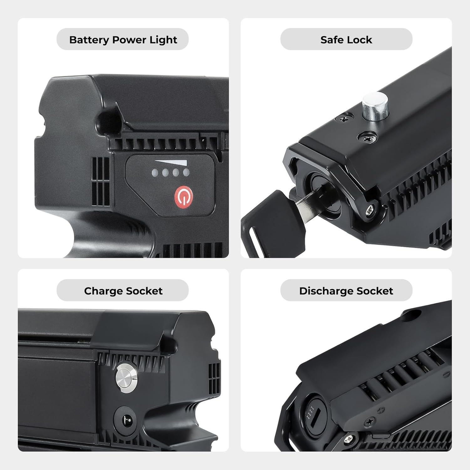 Yose Power 36V 10.5Ah Ebike Battery for Max 800W Motor Compatible for SONDORS with Steps/Smart Step 2019-2023 Without Charger