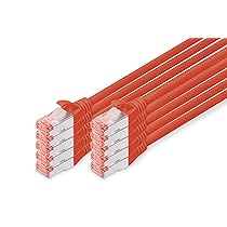 Digitus Professional Cavo di Rete 3 m Cat6 S, FTP (S-STP) Rosso, Cat-6 – 3 m (10 Pezzi), Cavo patch – S-FTP – LSZH