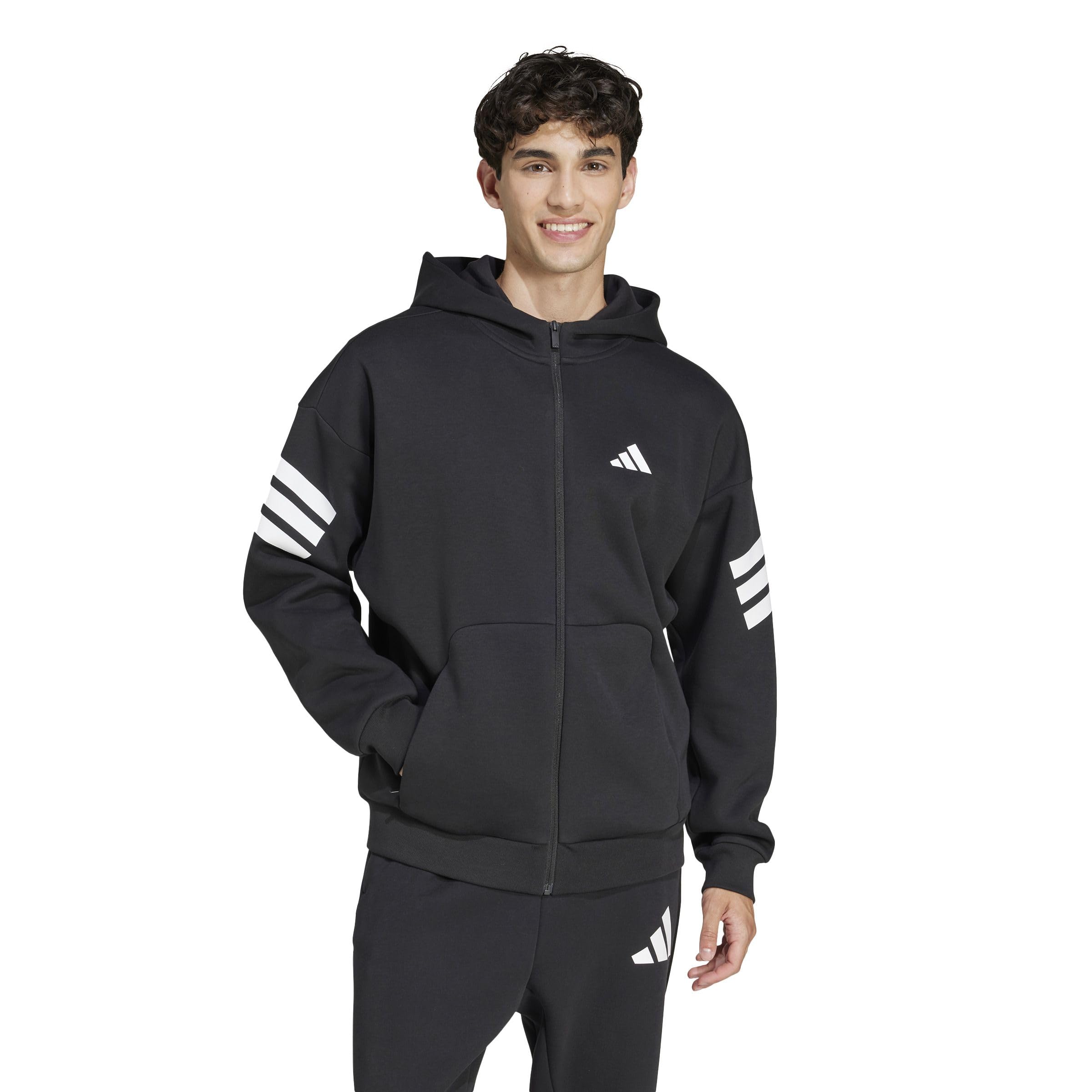 adidas Herren Future Icons Three Stripes Full-Zip Hoodie Kapuzen-Oberteil (1er Pack)