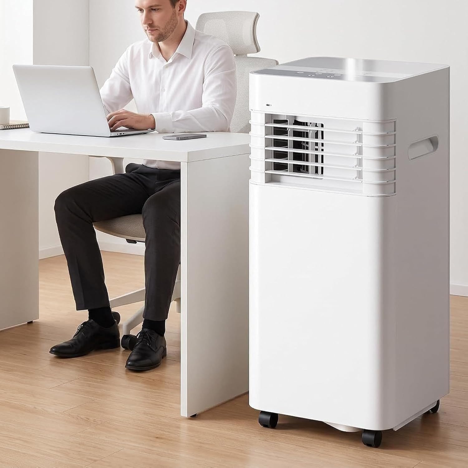 Condizionatore d'Aria Portatile 14000BTU, unità AC Mobile con Kit di Installazione Completo, raffreddatore efficiente per camere, 2 velocità Ventola, Timer 24h, 5000 Btu, 5000 BTU