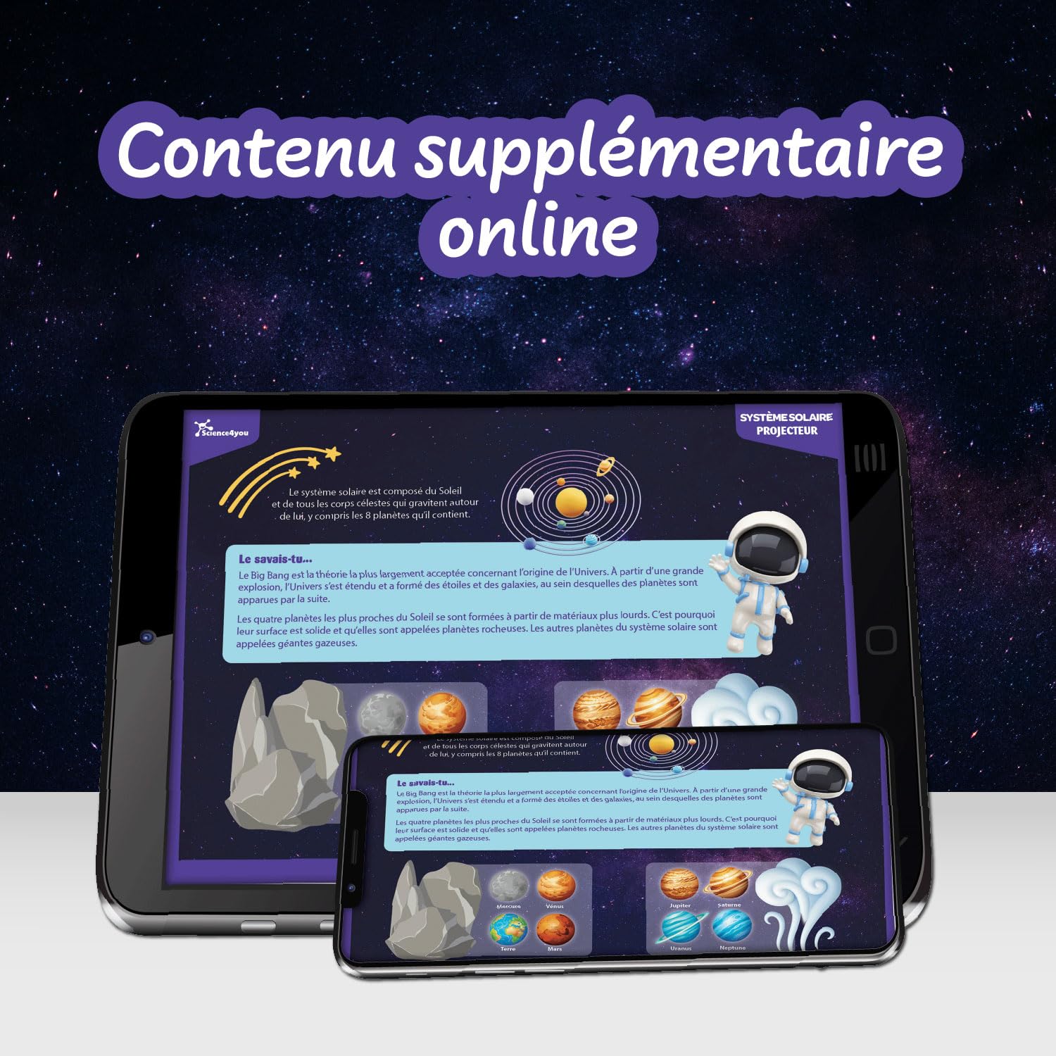 Science4you Système Solaire 3D Projecteur - Crée Assemble Peins Ton Propre Système Solaire Jouet Astronomie Garçons Filles 8 9 10 11 12+