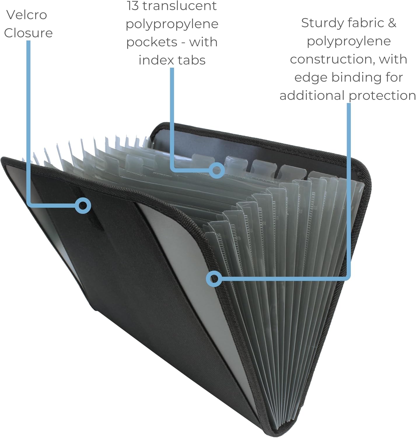 Cathedral Expanding File A4 Fabric Black