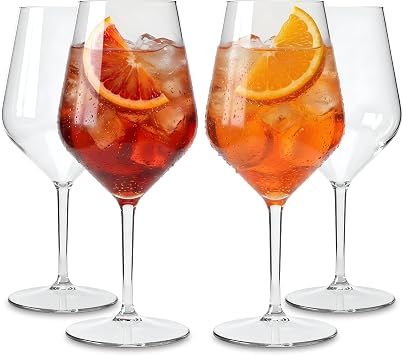 Aperol Spritz Gl ser aus Kunststoff 4 St ck 47 cl sp lmaschinenfest unzerbrechlich Aperitif Cocktail