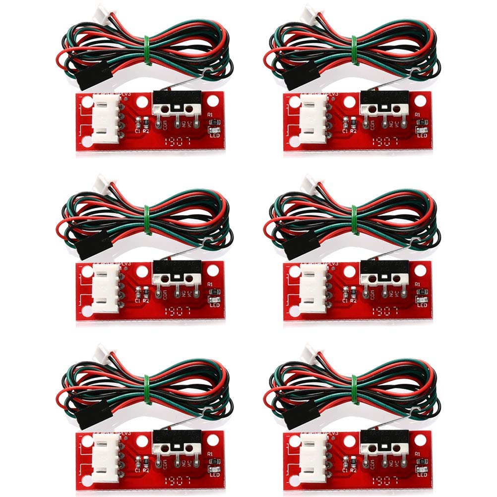 YOTINO 6 Packs 3D PrinterMechanical End Stops with LED Indicators and Wires, Used for RAMPS 1.4, RAMPS 1.5, RAMPS 1.6,Makerbot Prusa Mendel RepRap Mega 2560 1280 CNC Arduino