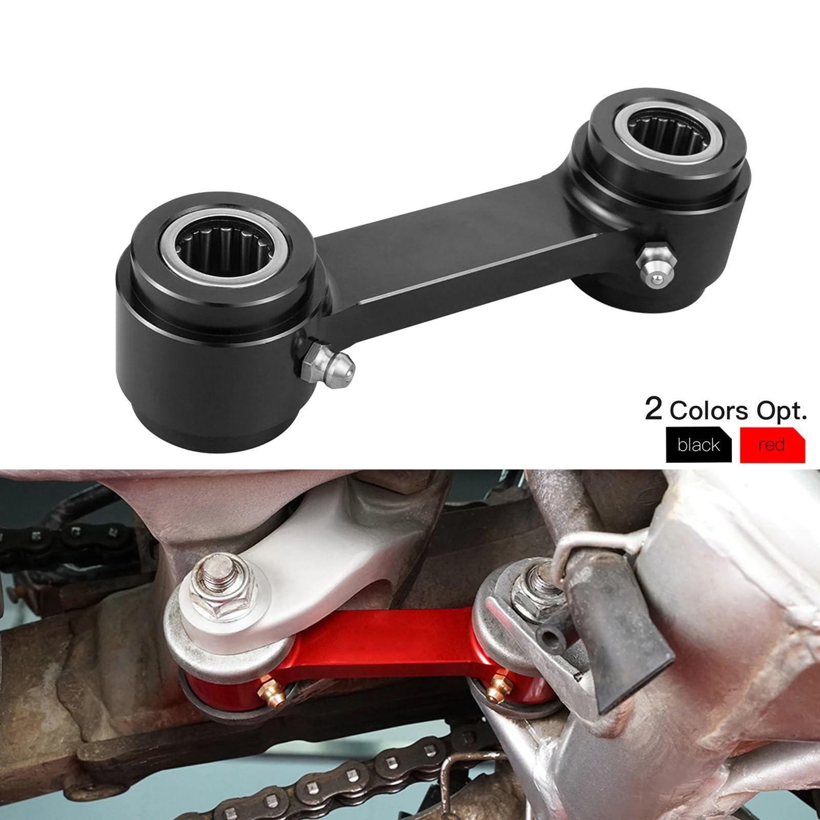 Do XR650L 1993-2025 XR600R 1985-2025 XR 650L 600R Zestaw łączników obniżających Łączniki zawieszenia | Zestaw łączników obniżających motocykla 1,18 cala/30 mm(Black)
