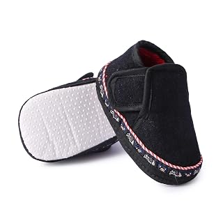 Butterthief Unisex Baby Prewalking Shoes for Newborn Boys & Girls | Soft Sole Infant Bootie with Anti-Slip Bottom | Lightweight Cotton Footwear Early Walker Shoes (6-9 Months, 12 CM)