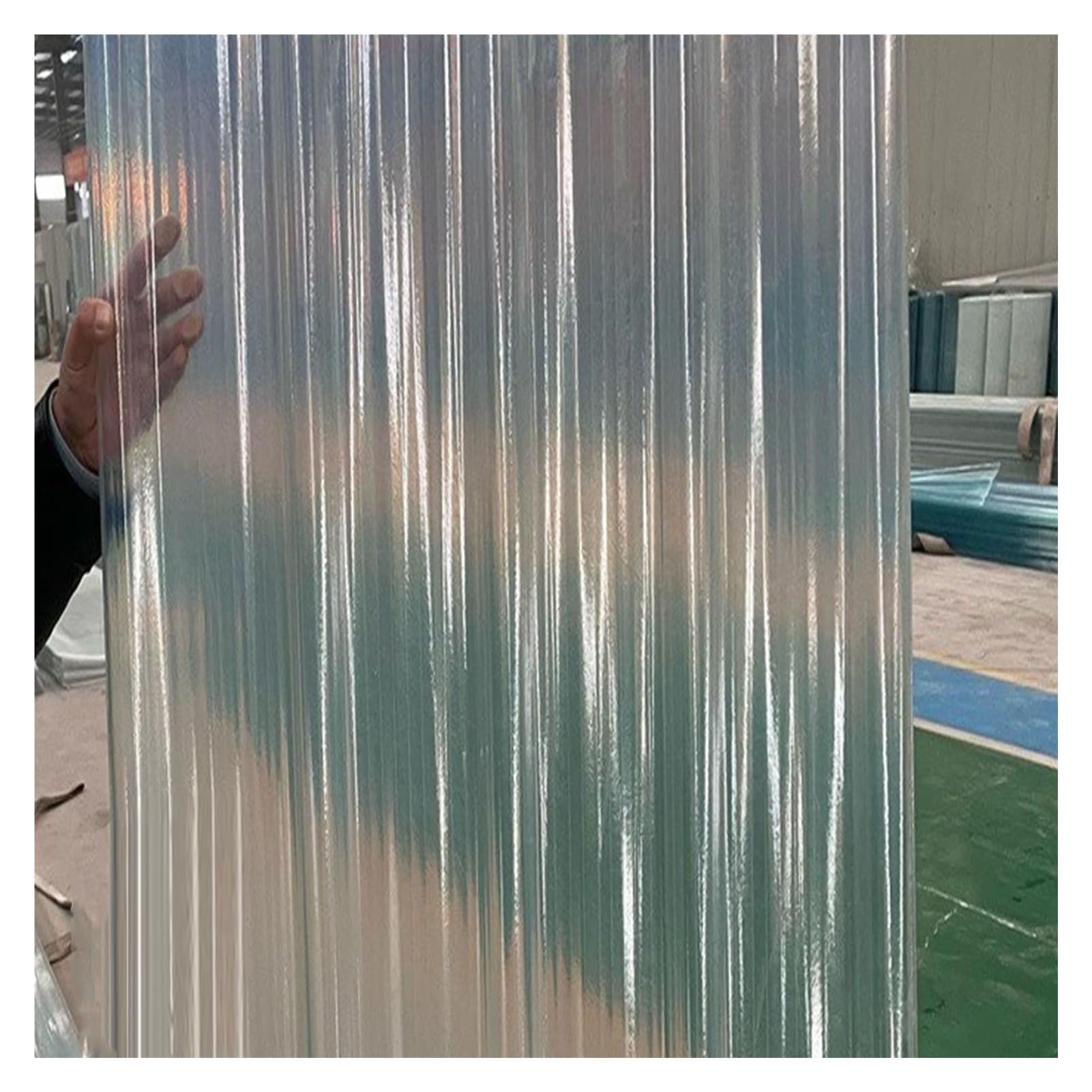 Paneles para Techos Transparente Placa Ondulada Frp Láminas Plástico Policarbonato Patio, Tabique(0.9x1.1m/2.95x3.61ft)