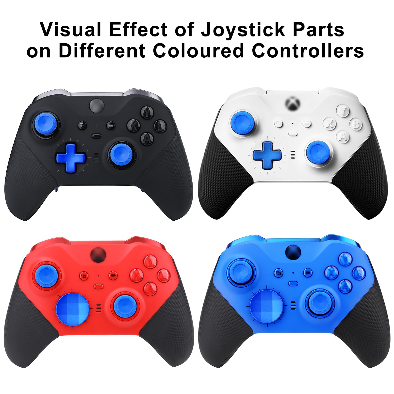 Sostituzione dei Thumbstick per il Controller Xbox One Elite Series 2, Kit di Accessori Joystick Magnetici in Metallo Compatibili per il Controller Wireless Xbox Elite Series 2 Core (Blu)