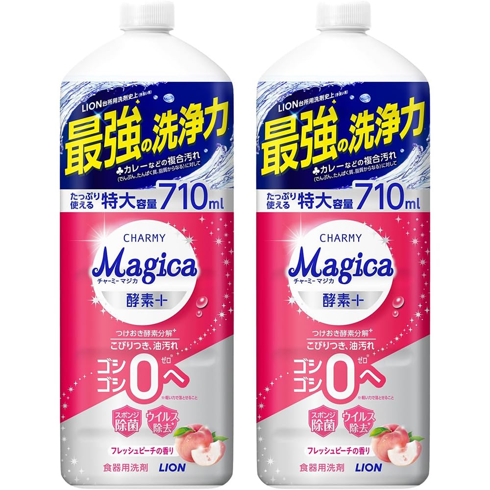 【Amazon.co.jp限定】チャーミー マジカ(CHARMY Magica) フレッシュピーチの香り 詰替大型 710ml×2個商品画像