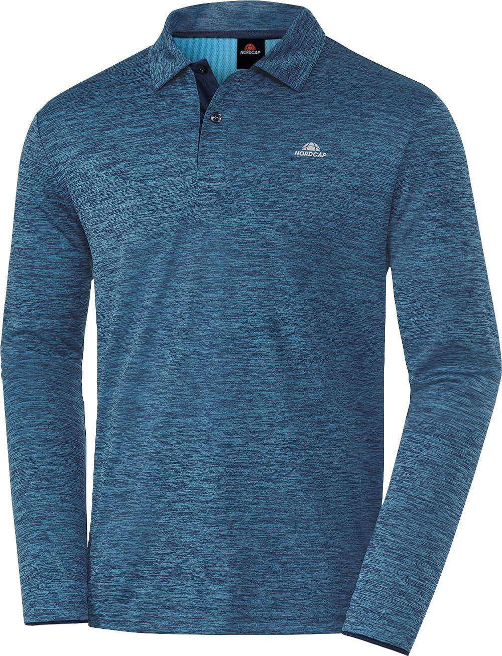 NORDCAP Langarmshirts Herren, schnelltrocknende atmungsaktive Longsleeves, ultraleichte Poloshirts Herren Langarm im praktischen 5er Pack, bunt, Gr. M - 3XL