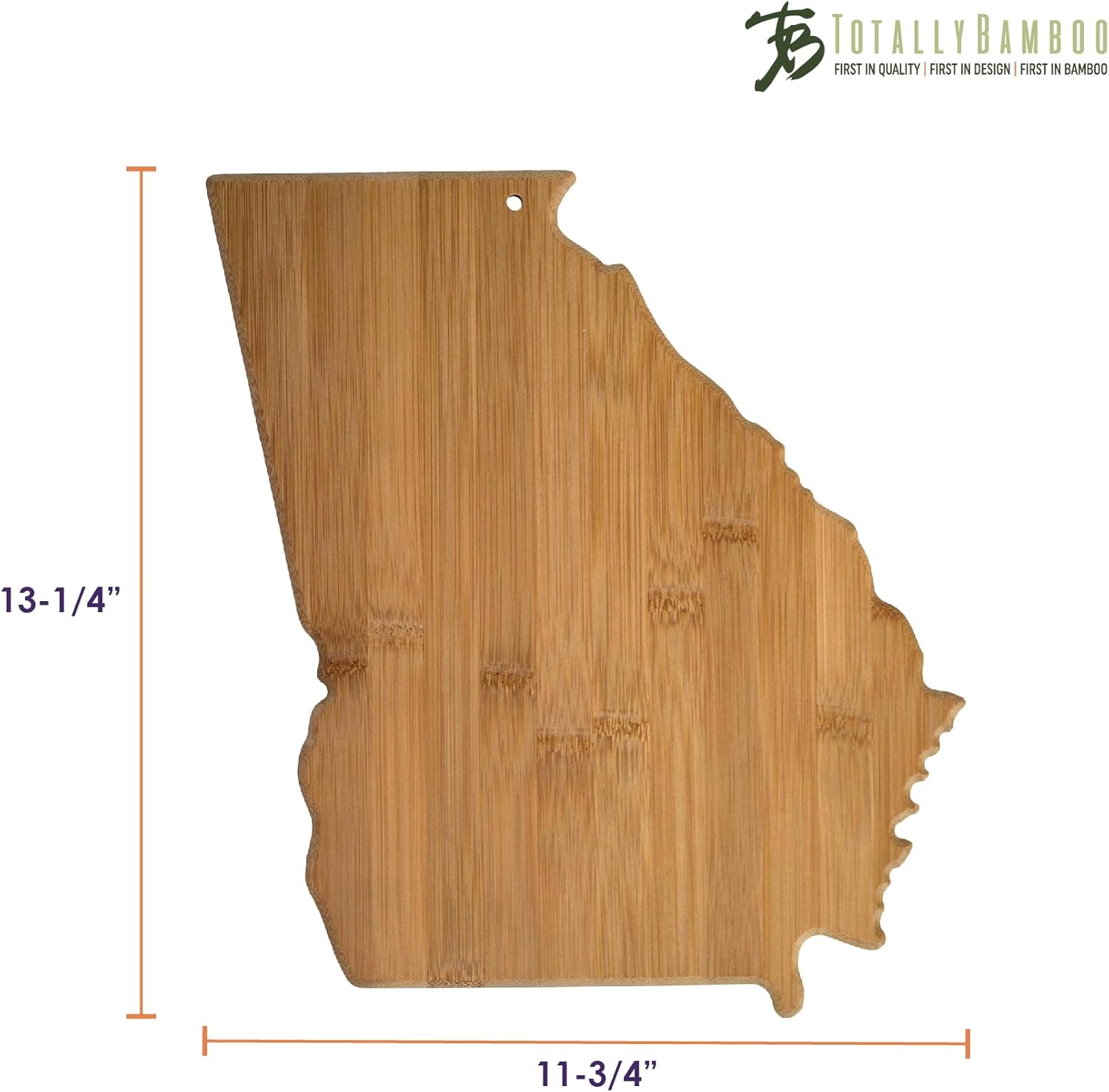 Totally Bamboo Georgia State Shaped Bamboo Serving and Cutting Board - Image 3