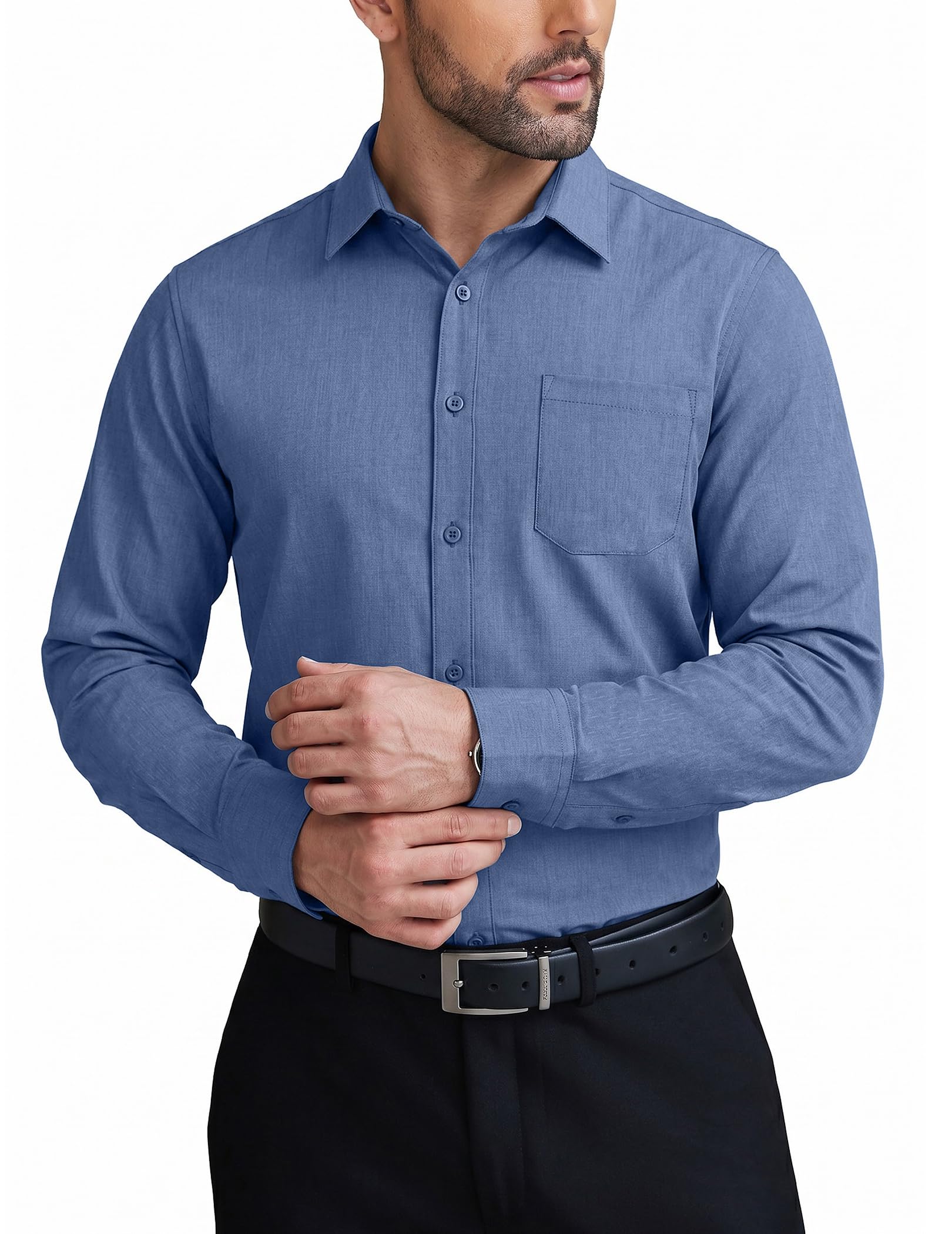 COOFANDY Mens Dress Shirts Wrinkle Free Long Sleeve Button Down Shirts Formal Business Shirt