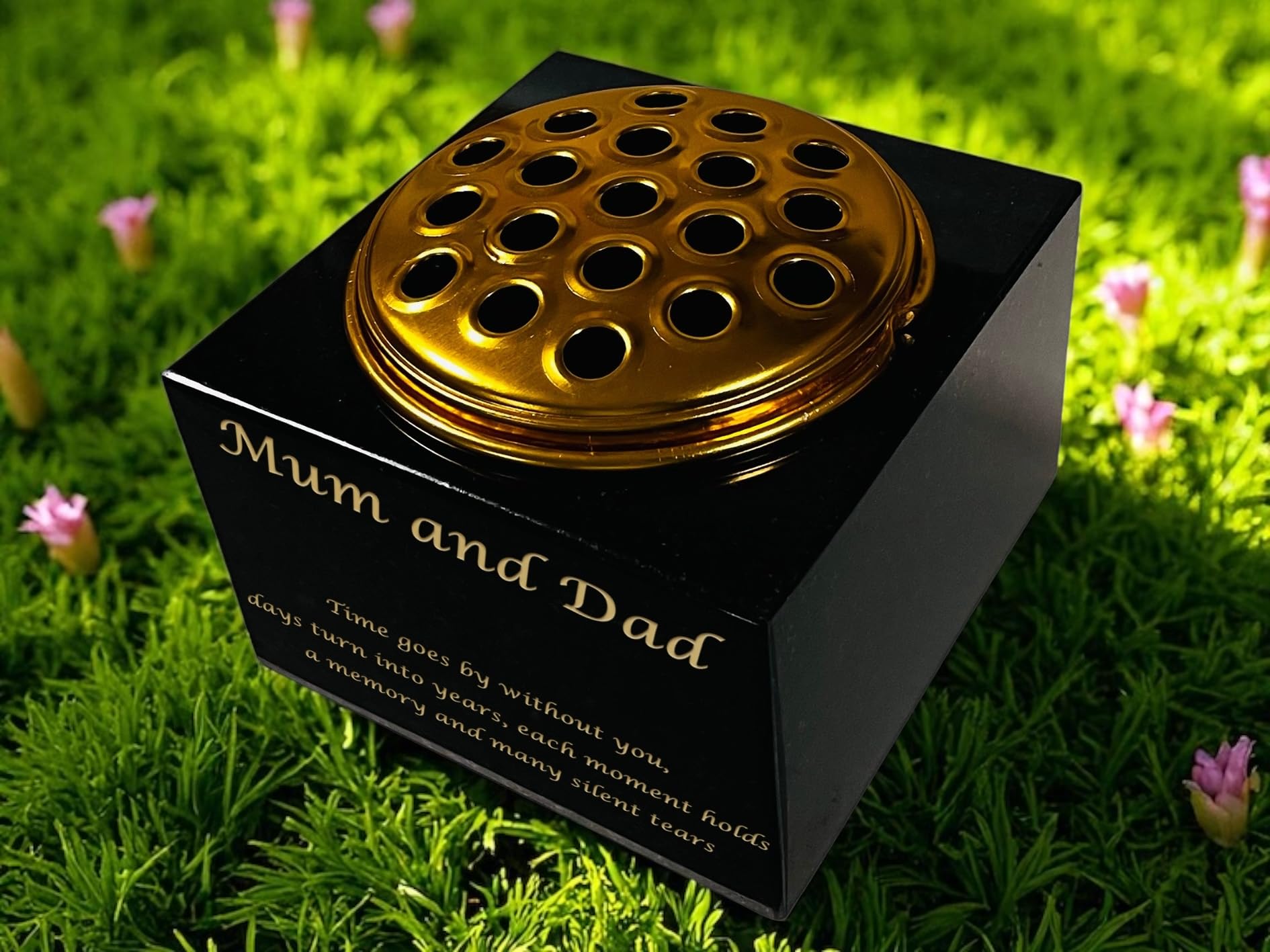 Personalised Premium Granite Rectangle-Shaped Memorial Vase