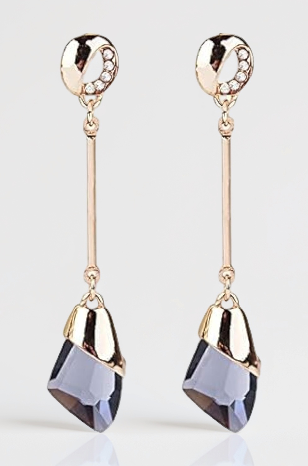 Shining Diva Fashion AAA Quality 18k Gold Plated Crystal Earrings For Women & Girls