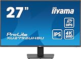 iiyama Prolite XU2792UHSU-B6 27 Inch IPS LED Monitor 4K UHD HDMI DP USB 3.2 USB-C 15W DPS Slim-Line Black - 1
