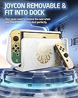 Vista 3 de Mumba Funda protectora acoplable para Nintendo Switch OLED de 7 pulgadas modelo 2021 con agarre de TPU serie Blade y material antiarañazos