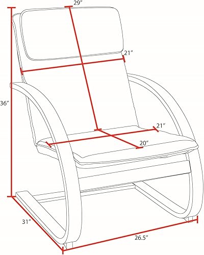 Miniatura 10 de Silla reclinable de madera curvada Niche Mia, de nogal mokabeige, Madera Algodón, NaturaNegro
