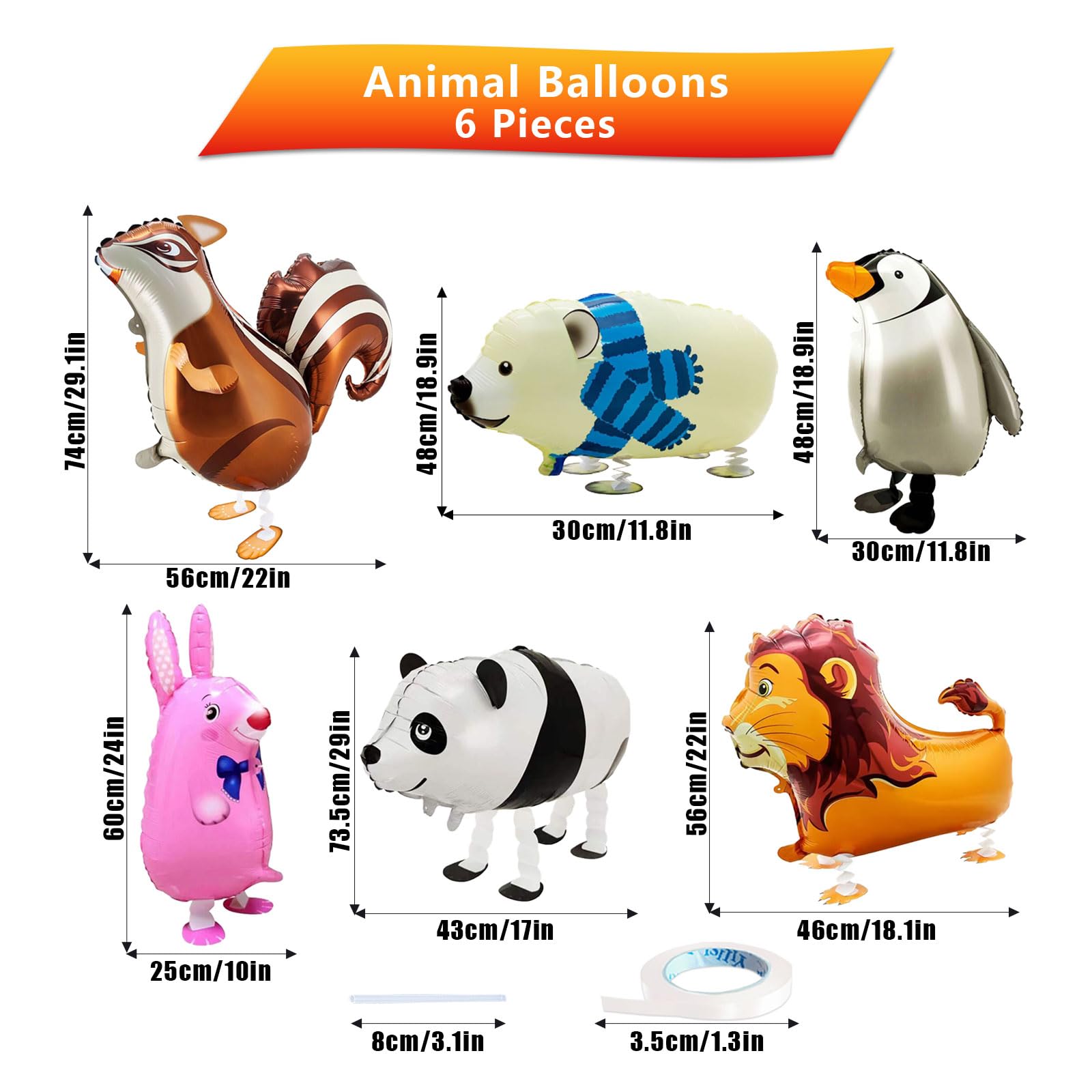 Self Standing Large Giraffe Animal Balloon Walking Giraffe