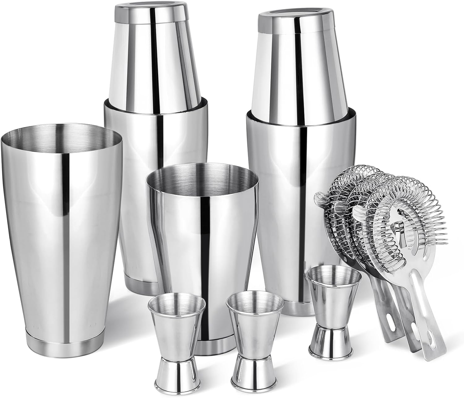 Boston Shaker Cocktail Set Bartender Kit, 12 Pcs Drink Shaker with Strainer Bartending Martini Shaker Tin with 18oz & 28oz Mixed Alcohol Shaker Professional Stainless Steel Bar Tool for Beginner Boston Shaker Cocktail Set Bartender Kit, 12 Pcs Drink Shaker with Strainer Bartending Martini Shaker Tin with 18oz & 28oz Mixed Alcohol Shaker Professional Stainless Steel Bar Tool for Beginner