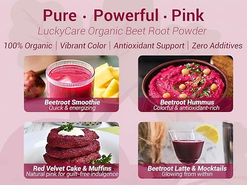 Miniatura 8 de Polvo de raíz de remolacha orgánica de 13.6 oz (385 g) Superalimento puro crudo Nitratos ricos a base de plantas Apoya la energía, la resistencia