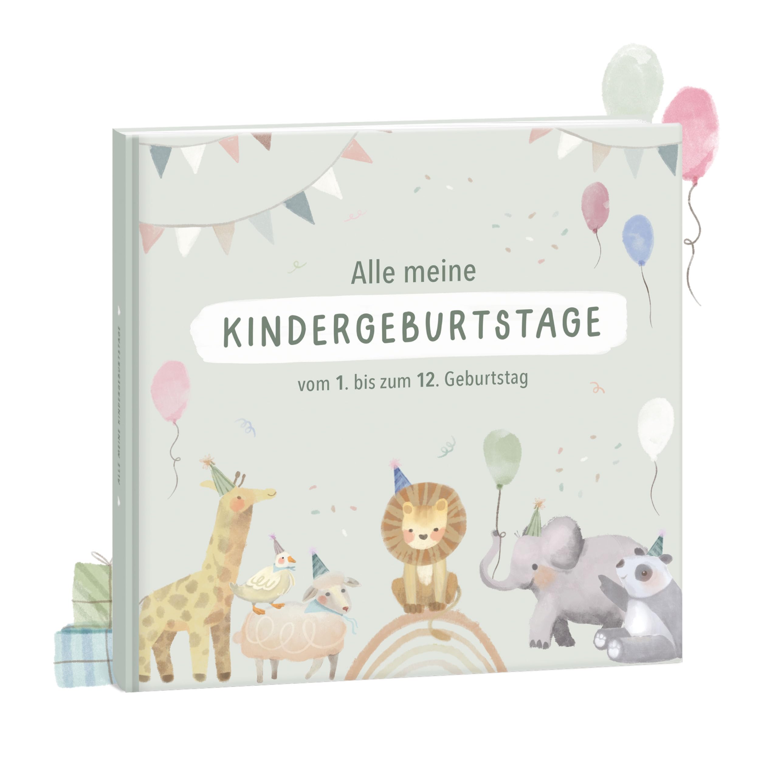 Mintkind Fotoalbum Kinder – Erinnerungsbuch Kindergeburtstag mit Ausfüllseiten – Erinnerungsalbum 1 bis 12 Jahre – Geschenk zur Geburt für Jungen & Mädchen