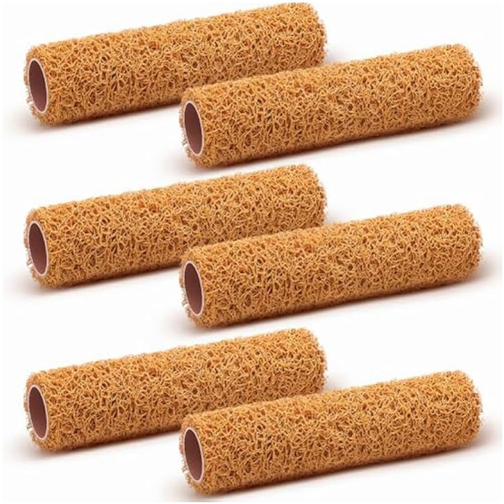rirue Home Improvement Paint for Walls for Painting 6Pcs 9Inch Textured Paint Roller Small Textured Roller Popcorn Ceiling
