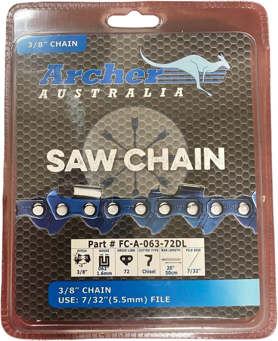 Catena Per Motosega, 50 Cm, 20", 3/8", .063", 72TG, Adatta Per - Foto 8