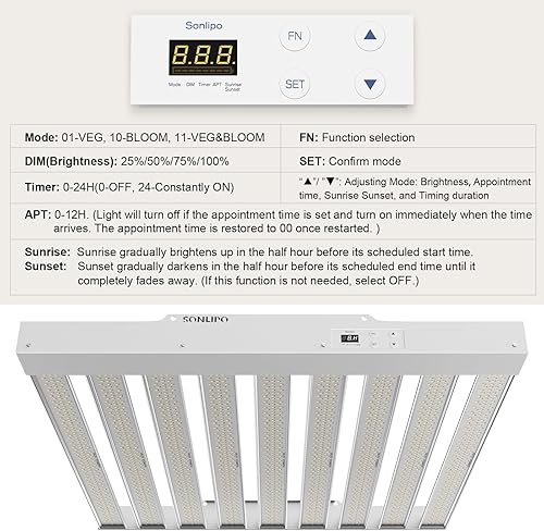 Miniatura 45 de Luz LED de crecimiento SPF4000 de 400 W, cobertura de 5 x 5 pies con nuevos diodos y luces IR de espectro completo, lámparas de cultivo vegetal