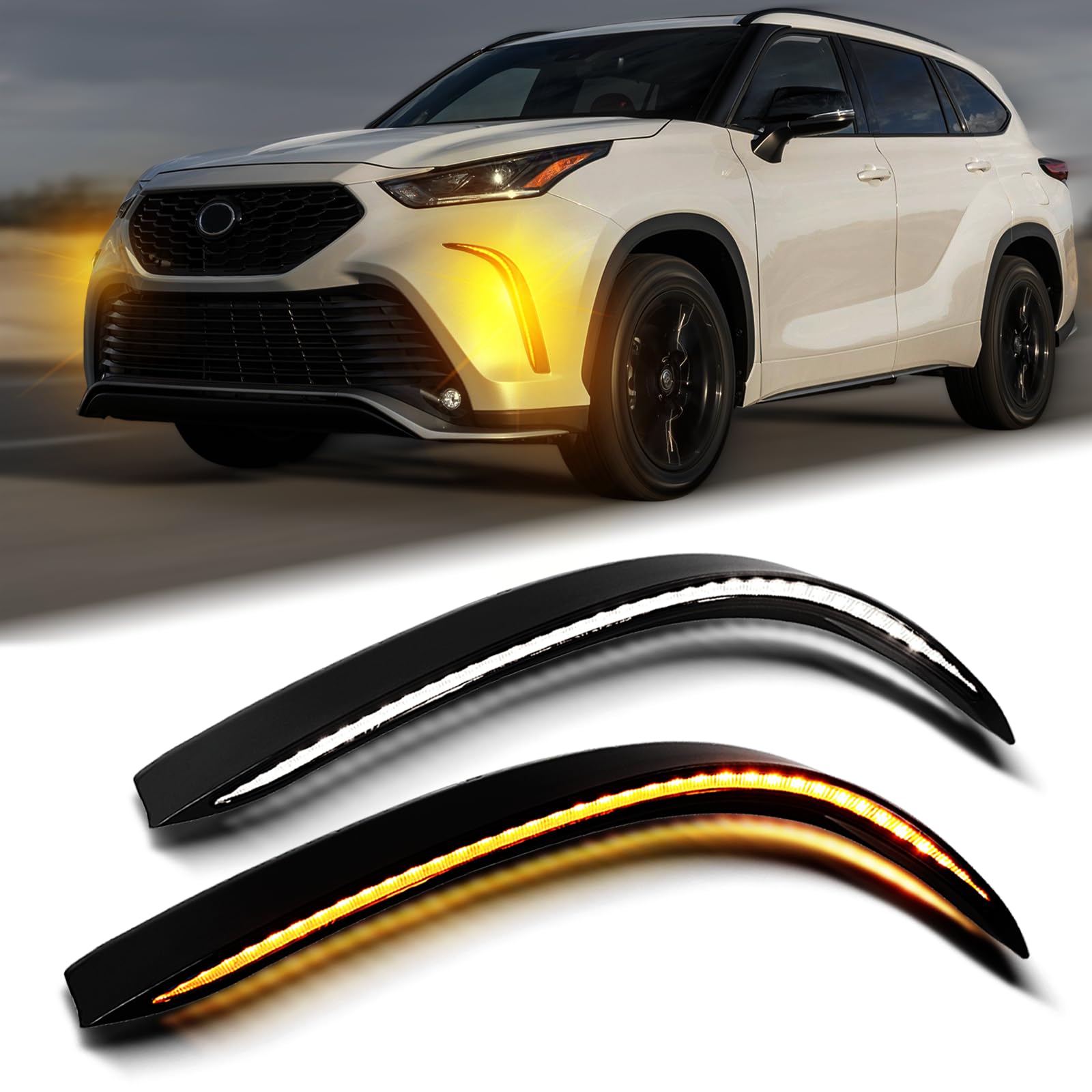 Amazon.com: BINQIGOO Switchback LED Front Bumper Fog Light Daytime