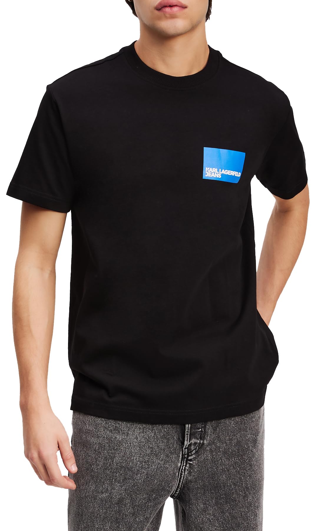 Karl Lagerfeld Jeans, Herren, Normales Kurzarm-T-Shirt Mit Box-Logo, Normale Passform