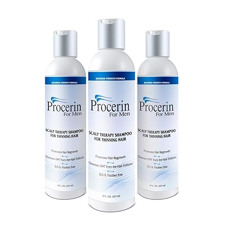 Champú de terapia del cuero cabelludo para adelgazar el cabello - Paquete de 3