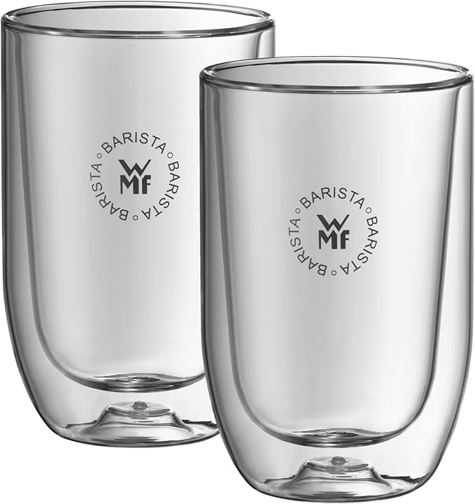 WMF Barista Glasses Set of 2, 2 Latte Macchiato Glasses 280 ml, Glass