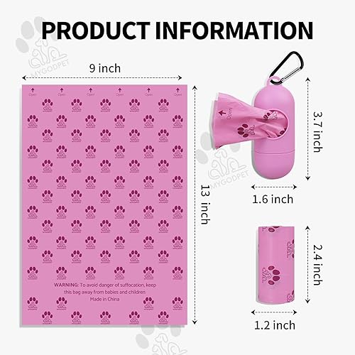 Miniatura 2 de Rollos de Bolsas de Excremento de Perro con Dispensador 150 Unidades Bolsas Biodegradables para Perros y Gatos Bolsa de Desechos con Aroma a Lavanda