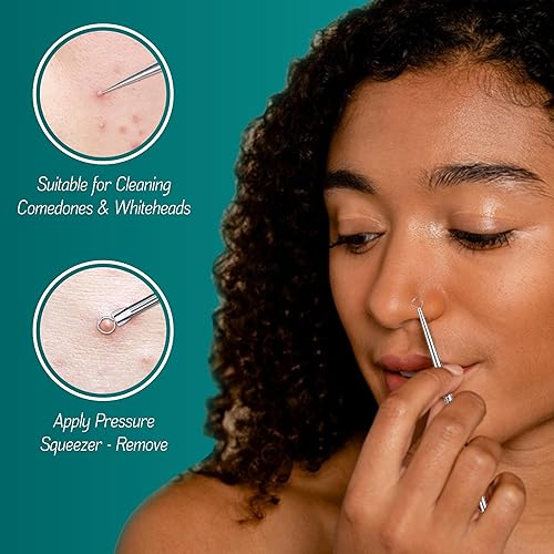 Miniatura 4 de 2 unidades de removedor de puntos negros profesional para el cuidado de la piel, herramienta removedor de puntos negros para imperfecciones,