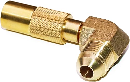 Miniatura 3 de DOZYANT Adaptador de codo de propano con manguera de extensión de propano macho de 38 pulgadas para parrilla de campamento Blackstone de 17 pulgadas