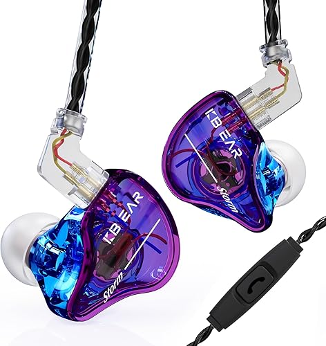 KBEAR Storm - Auriculares profesionales con monitor intrauditivo para cantantes bateristas músicos bajos auriculares con cable personalizados IEM