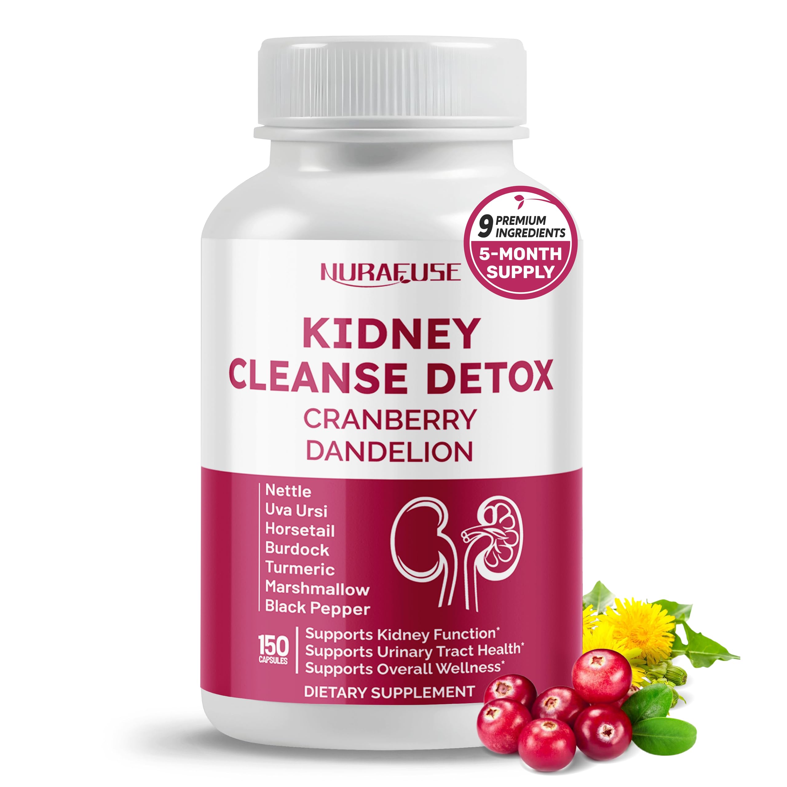 Amazon.com: NURAFUSE Kidney Cleanse Detox Cranberry Dandelion