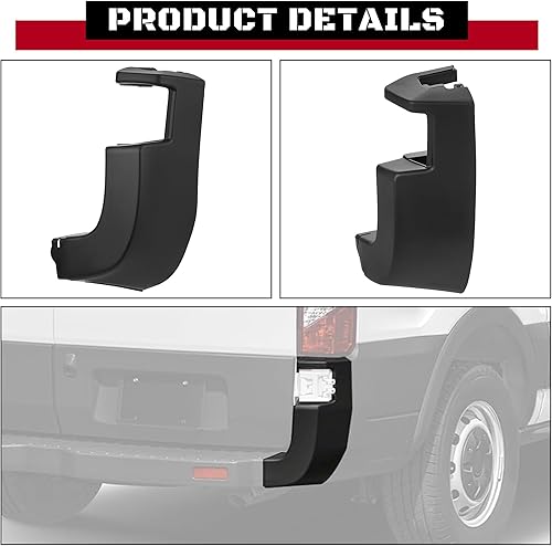 Miniatura 5 de HECASA Tapa para extremo de parachoques trasero Compatible con Ford Transit 150 250 350 350HD 2015-2019 Reemplazo para CK4Z-17F774-DC FO1105137 lado