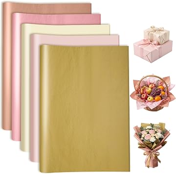 woric 120 Sheets Rose Gold Tissue Paper for Gift Bags 20 X 14 Inches