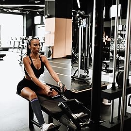 Double Couple 7 Pairs Copper Compression Socks for Men Women 20-30 mmHg Knee High Stockings