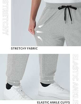 Idtswch 32/34/36/38/40 Long Inseam Men's Tall Sweatpants Joggers Regular Fit Workout Pants for Tall Men