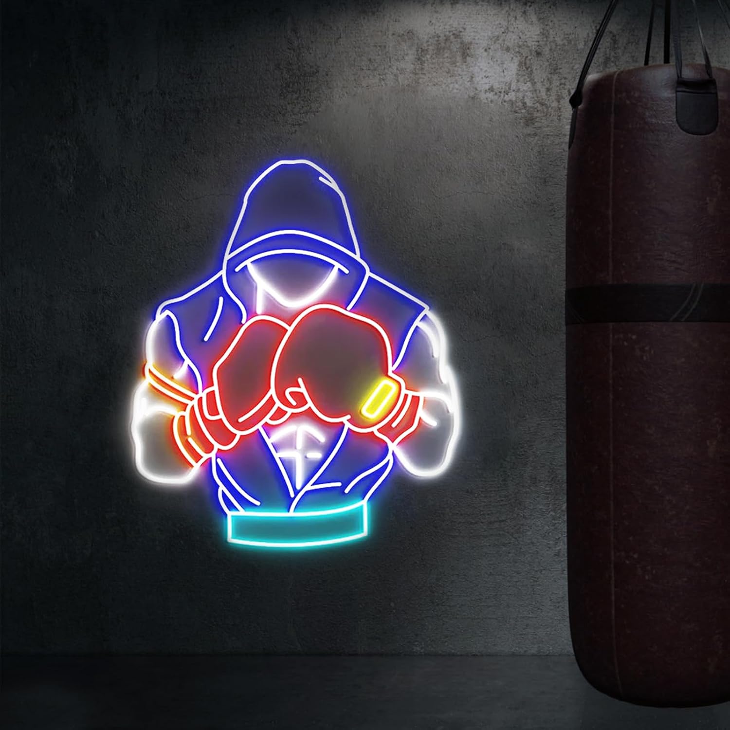 Boxing Neon Sign Led Cool Boxer Sports Wall Art Decor for Home, Gym, Sport Room, Gift for Boxer Size: 20inches
